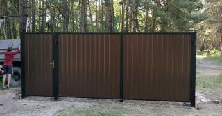 Купить распашные ворота из профнастила Сорочинск, цена от 2699 руб.